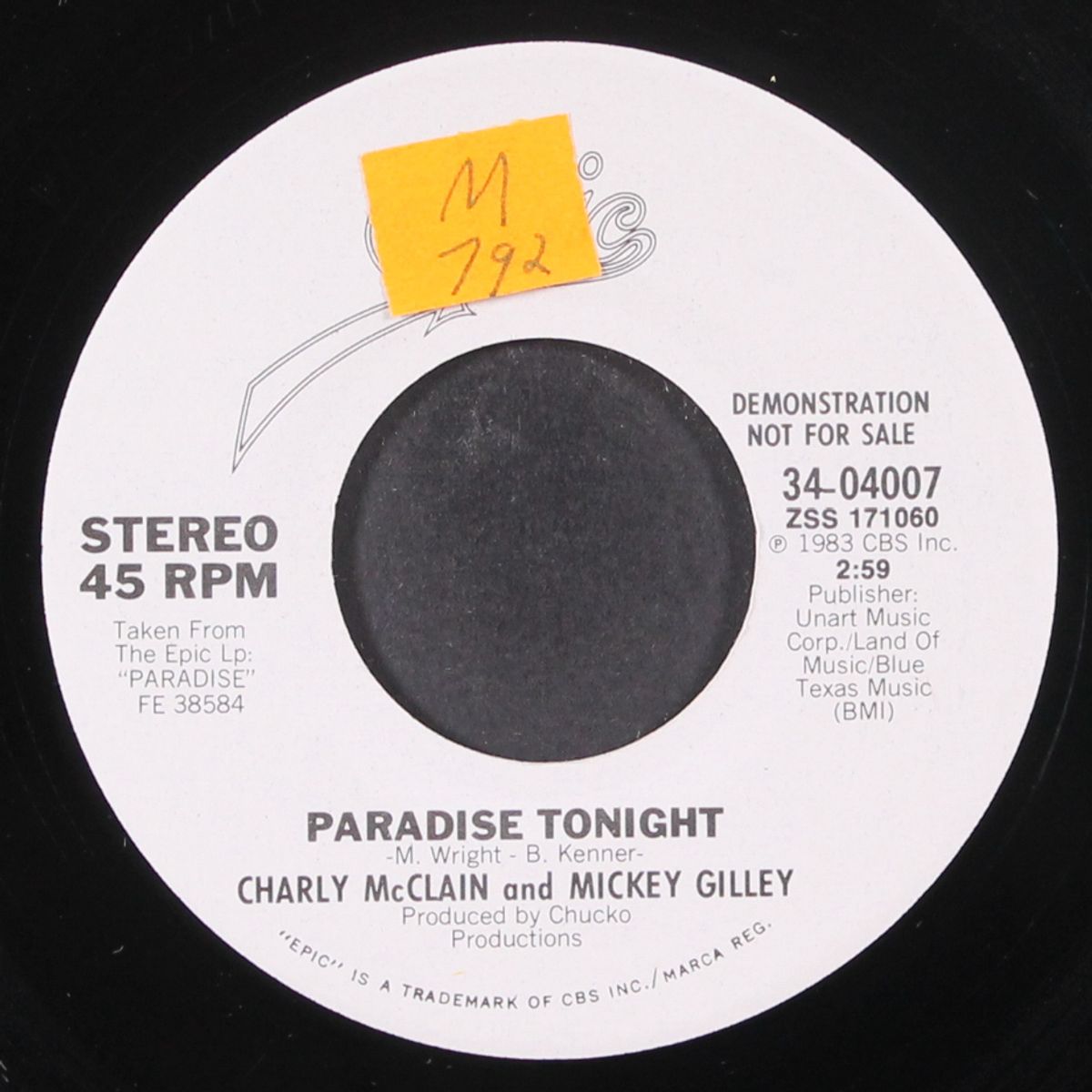 paradise tonight / same by MICKEY GILLEY & CHARLY MCCLAIN