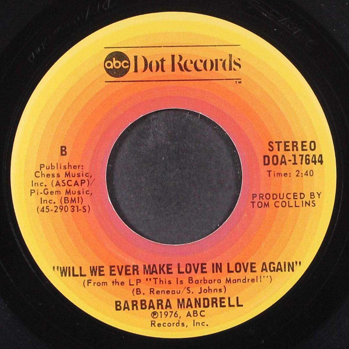 love is thin ice by BARBARA MANDRELL