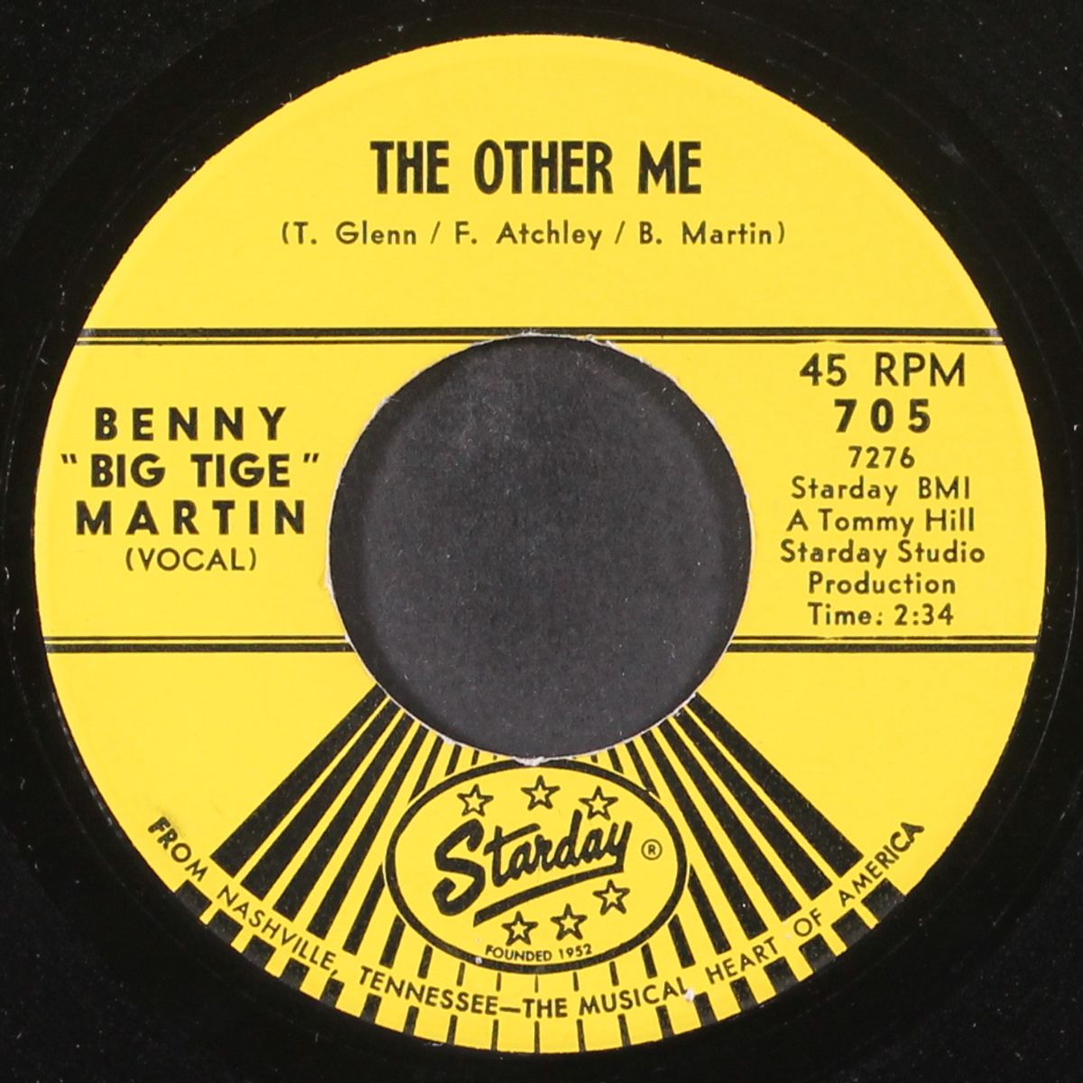 stick your finger in a glass of water / the other me by BENNY 'BIG TIGE' MARTIN