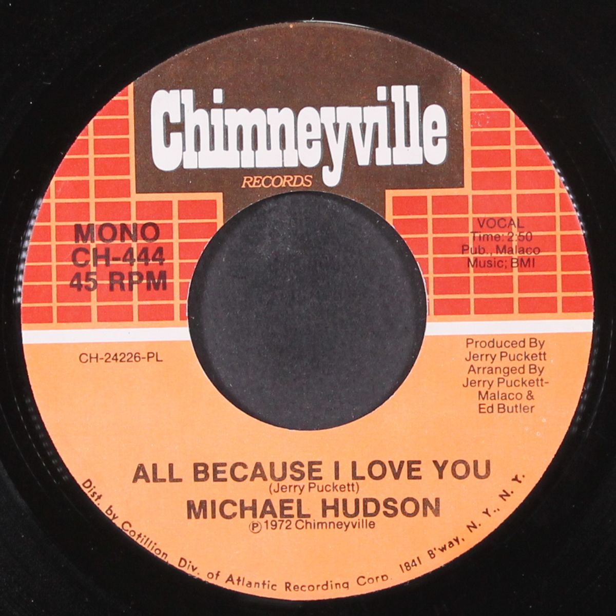 the angels listened in / all because i love you by MICHAEL HUDSON