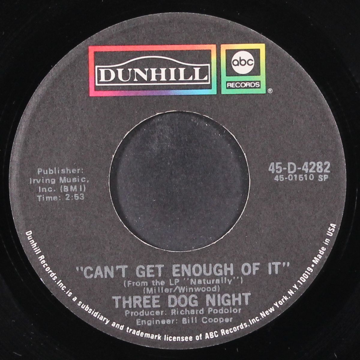 liar / can't get enough of it by THREE DOG NIGHT