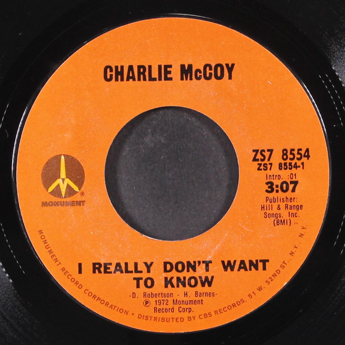 i really don't want to know by CHARLIE MCCOY