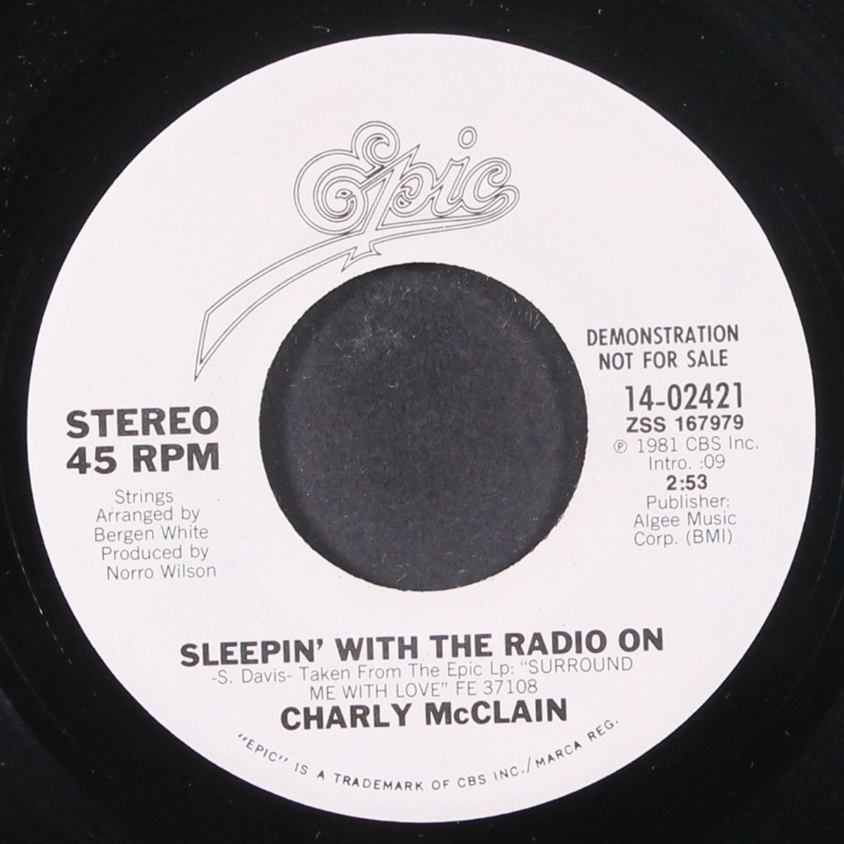 sleepin' with the radio on / same by CHARLY MCCLAIN