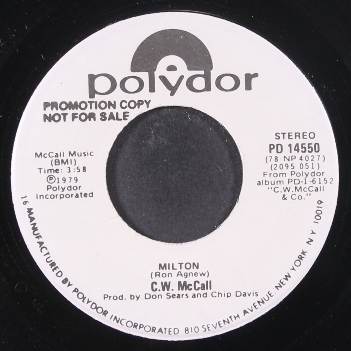 milton / same by C.W. MCCALL
