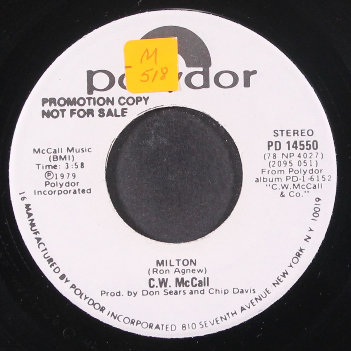 milton / same by C.W. MCCALL