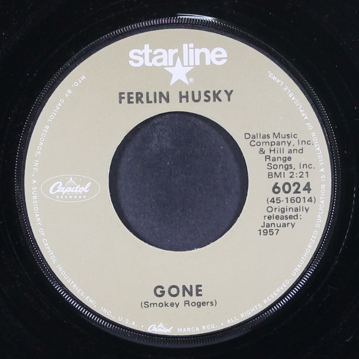 wings of a dove / gone by FERLIN HUSKY