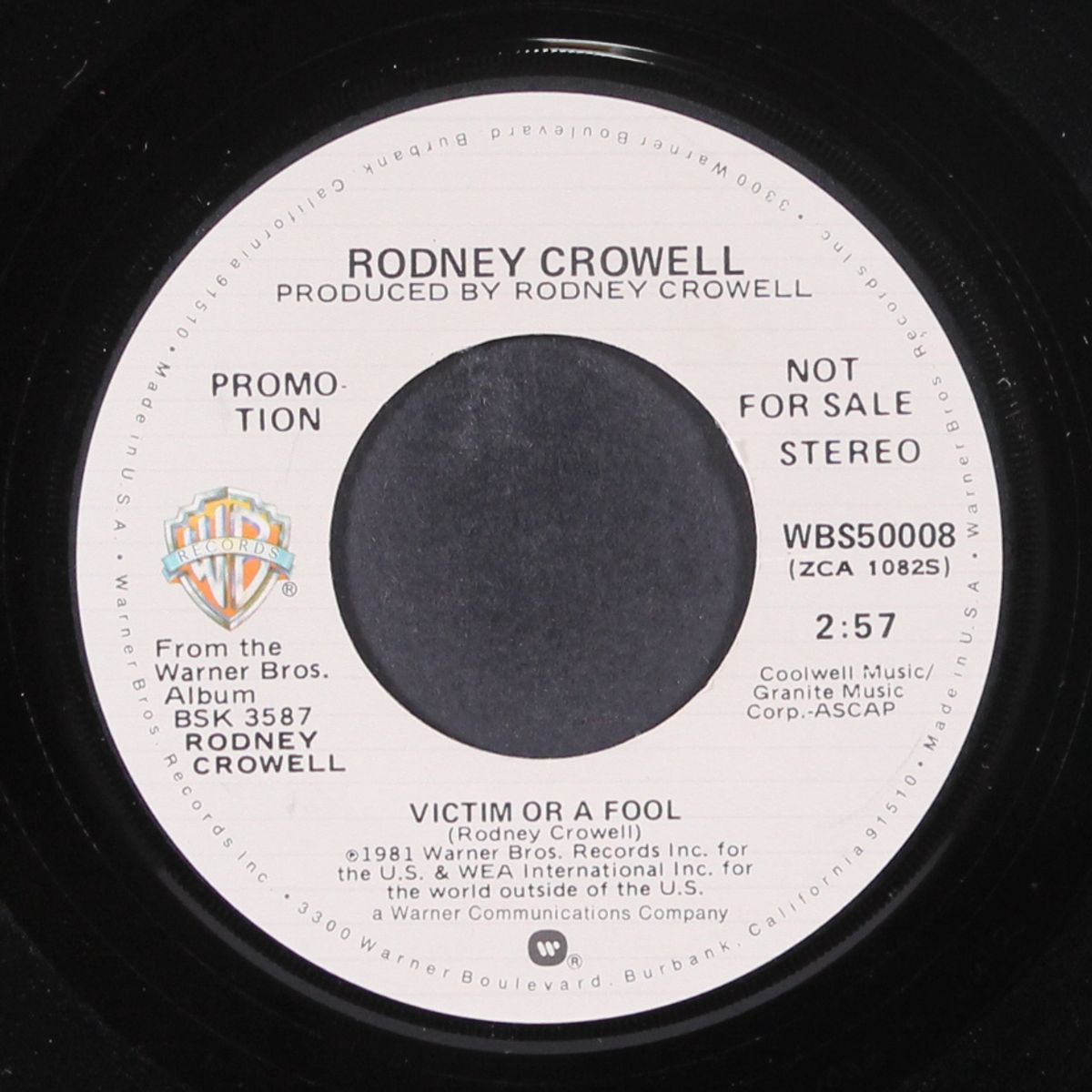 victim or a fool / mono by RODNEY CROWELL