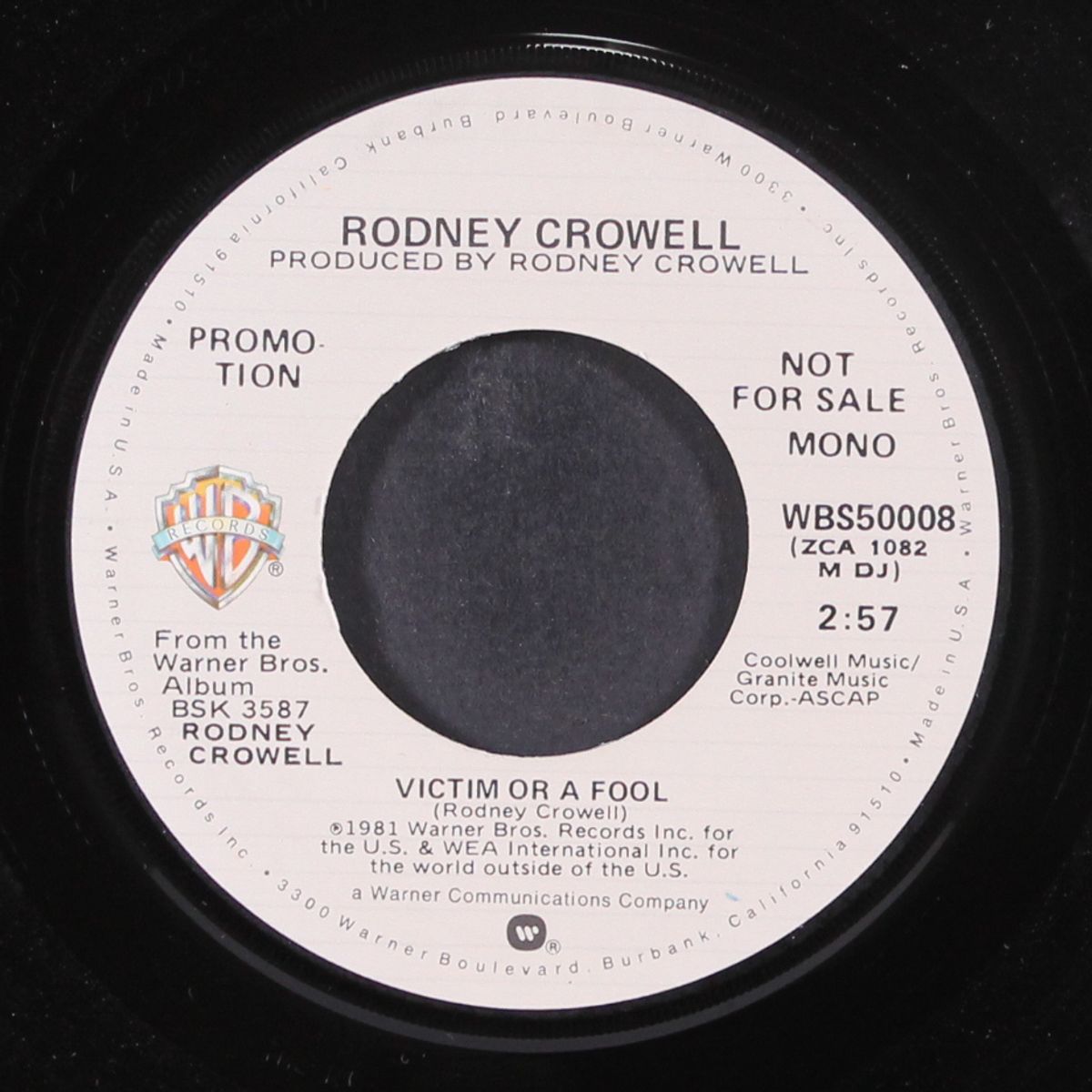 victim or a fool / mono by RODNEY CROWELL