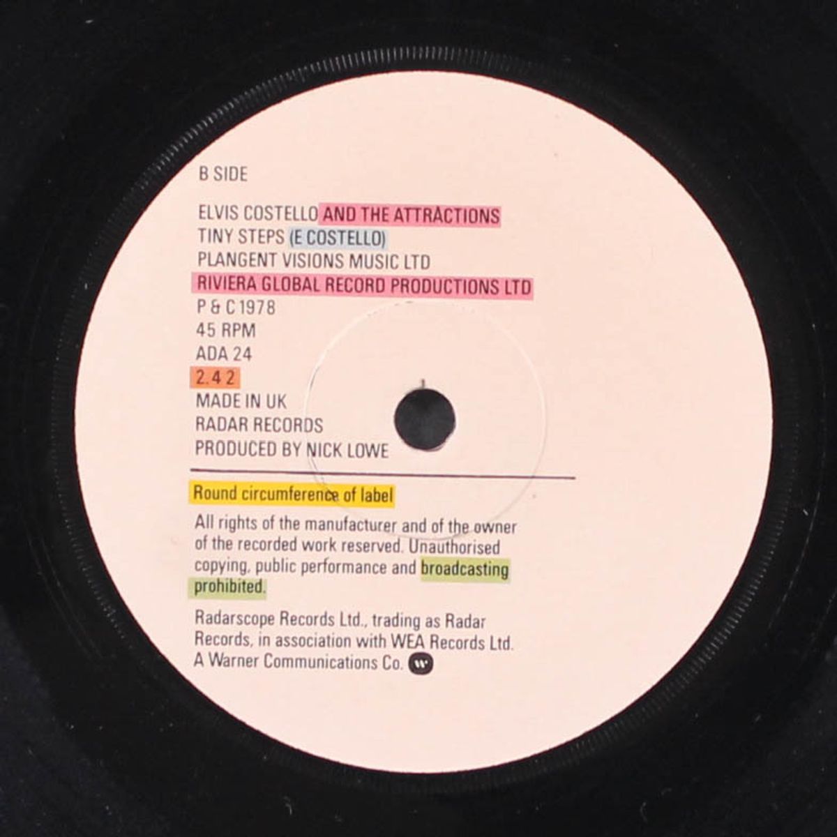 radio radio / tiny steps by ELVIS COSTELLO