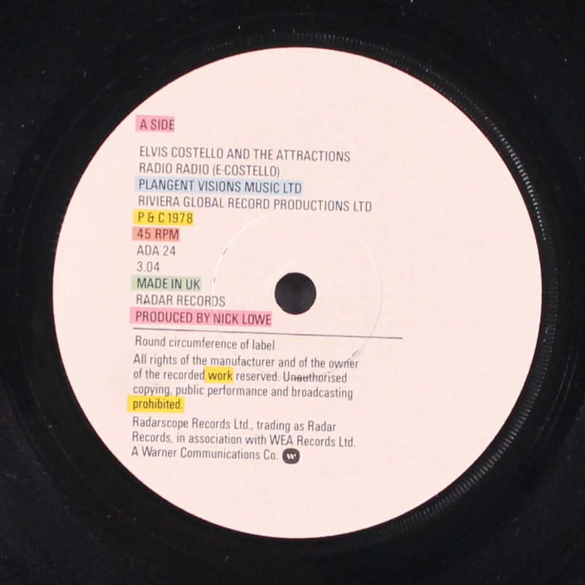 radio radio / tiny steps by ELVIS COSTELLO