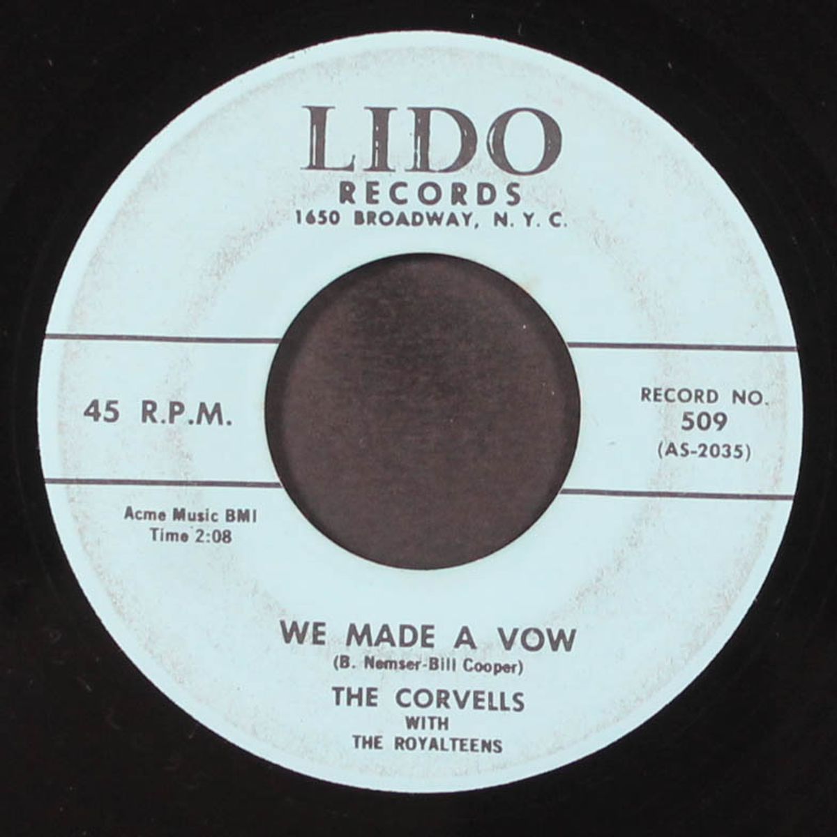 we made a vow / miss jones by CORVELLS