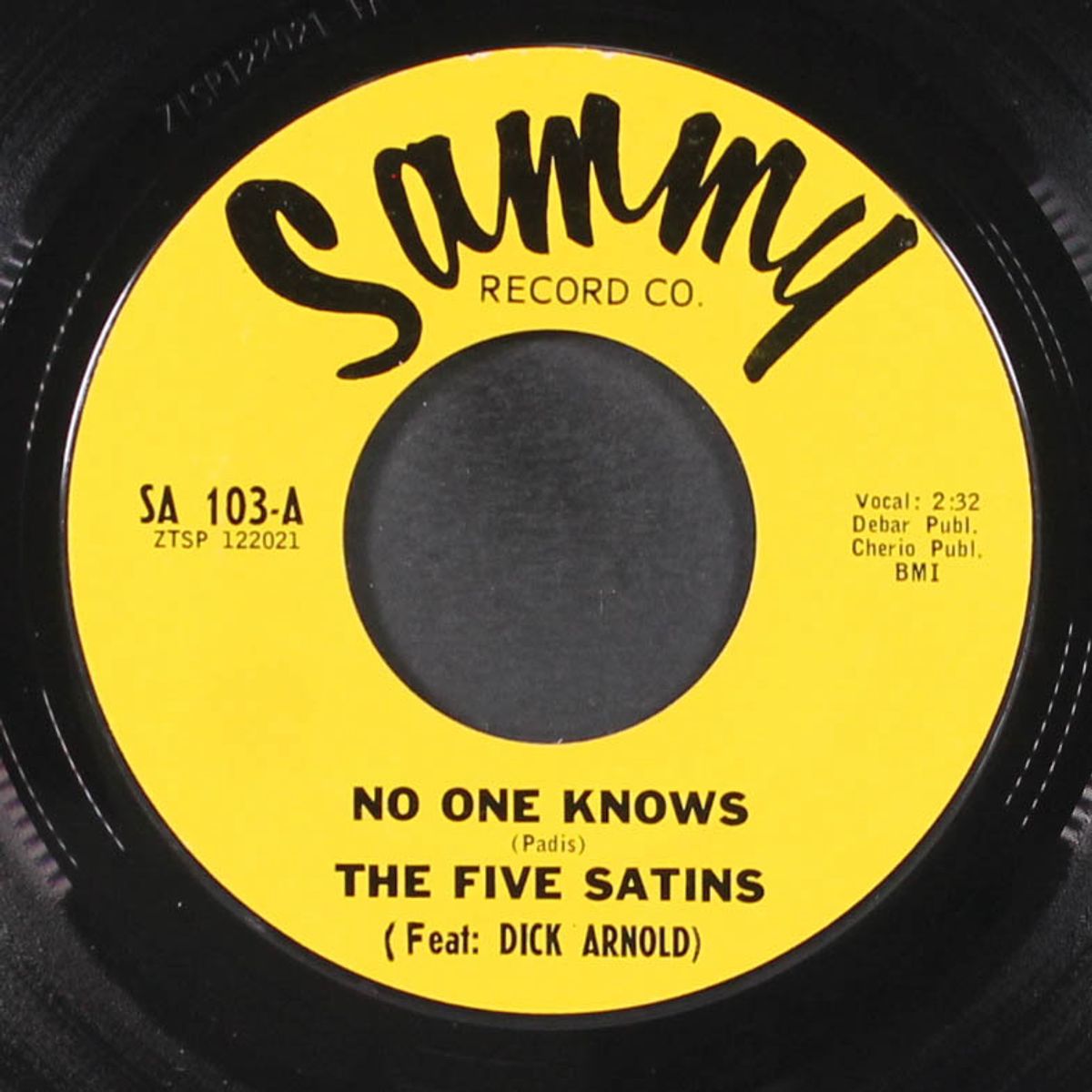 no one knows / musical chairs by FIVE SATINS