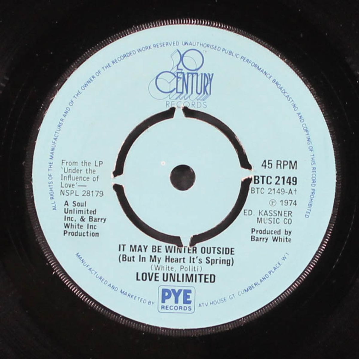 it may be winter outside / i love you so, never gonna let you go by LOVE UNLIMITED