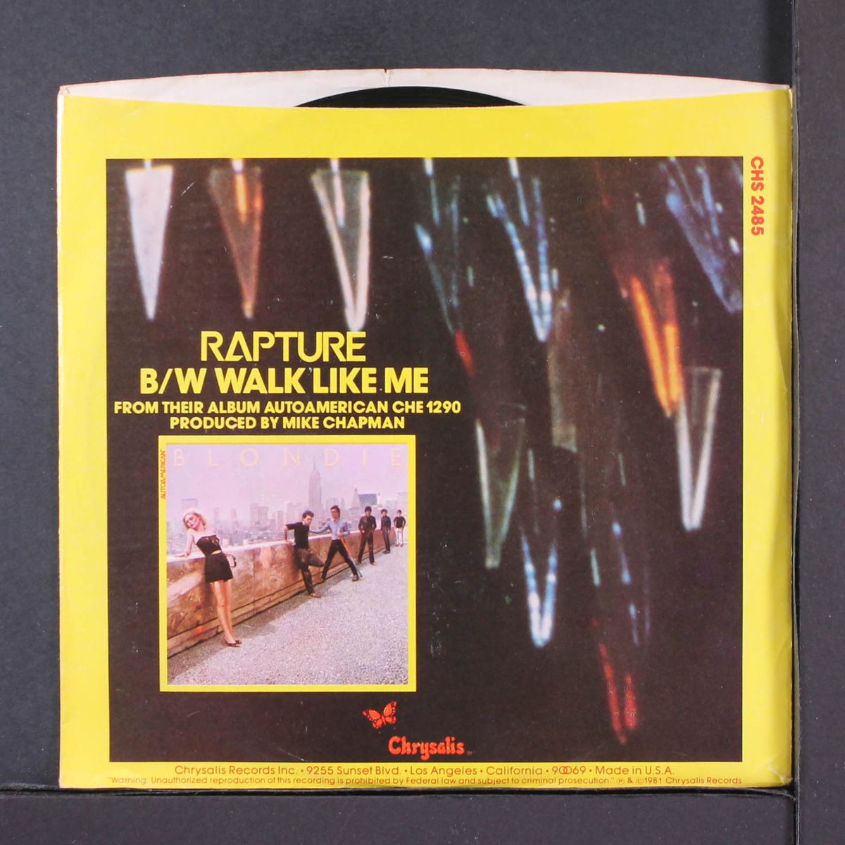 rapture / walk like me by BLONDIE