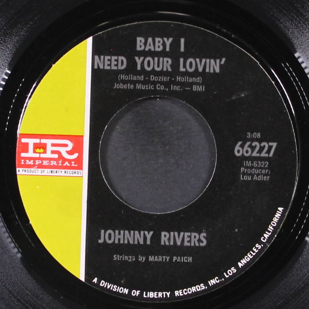 baby i need your lovin' / gettin'... by JOHNNY RIVERS