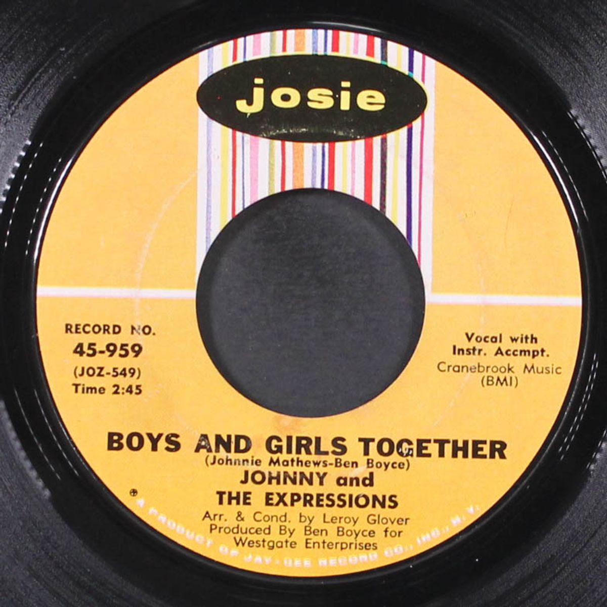 boys and girls together / give me one more chance by JOHNNY & EXPRESSIONS