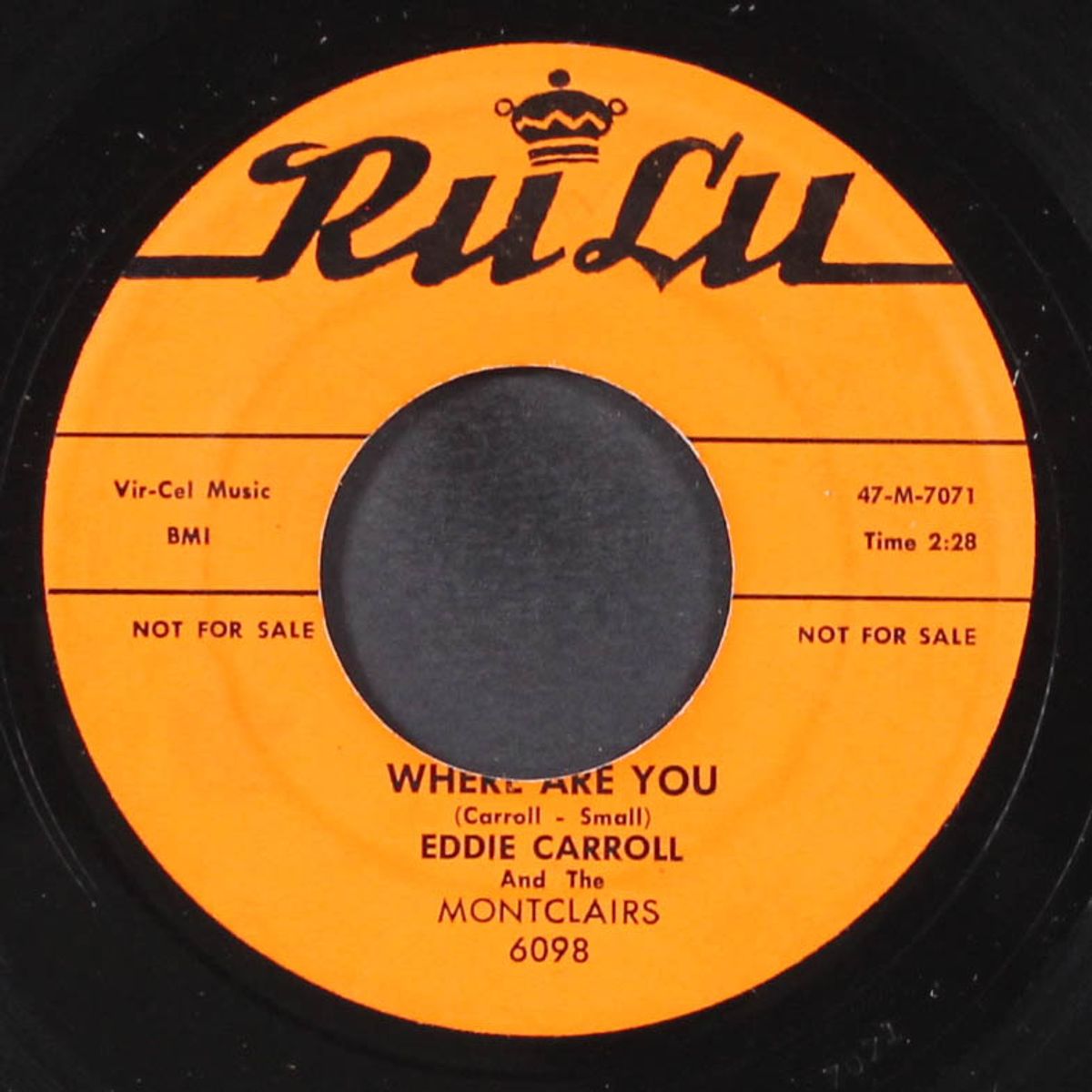 wo-wo-baby / where are you by EDDIE CARROLL & MONTCLAIRS
