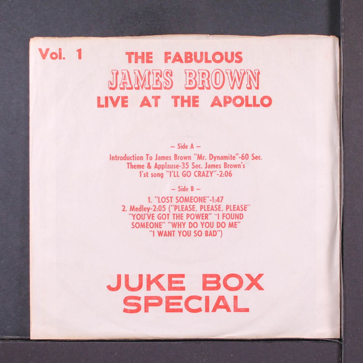 live at the apollo, vol. 1 by JAMES BROWN