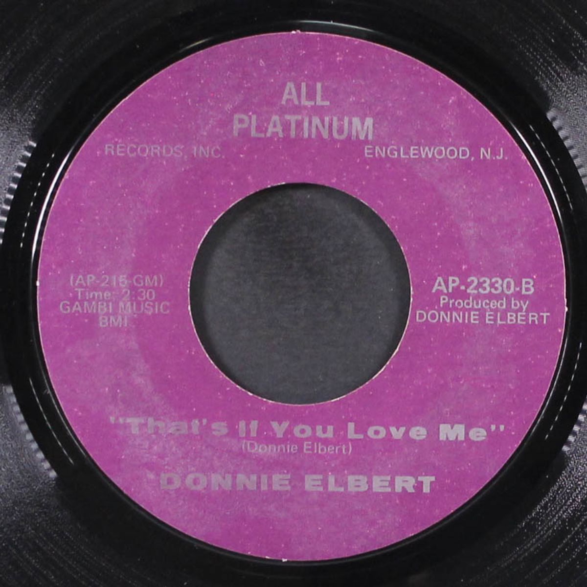 where did our love go / that's if you love me by DONNIE ELBERT