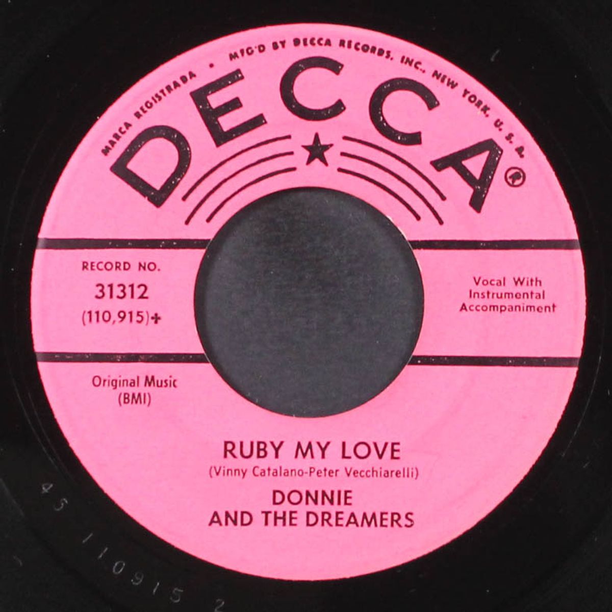 ruby my love / carole by DONNIE & DREAMERS