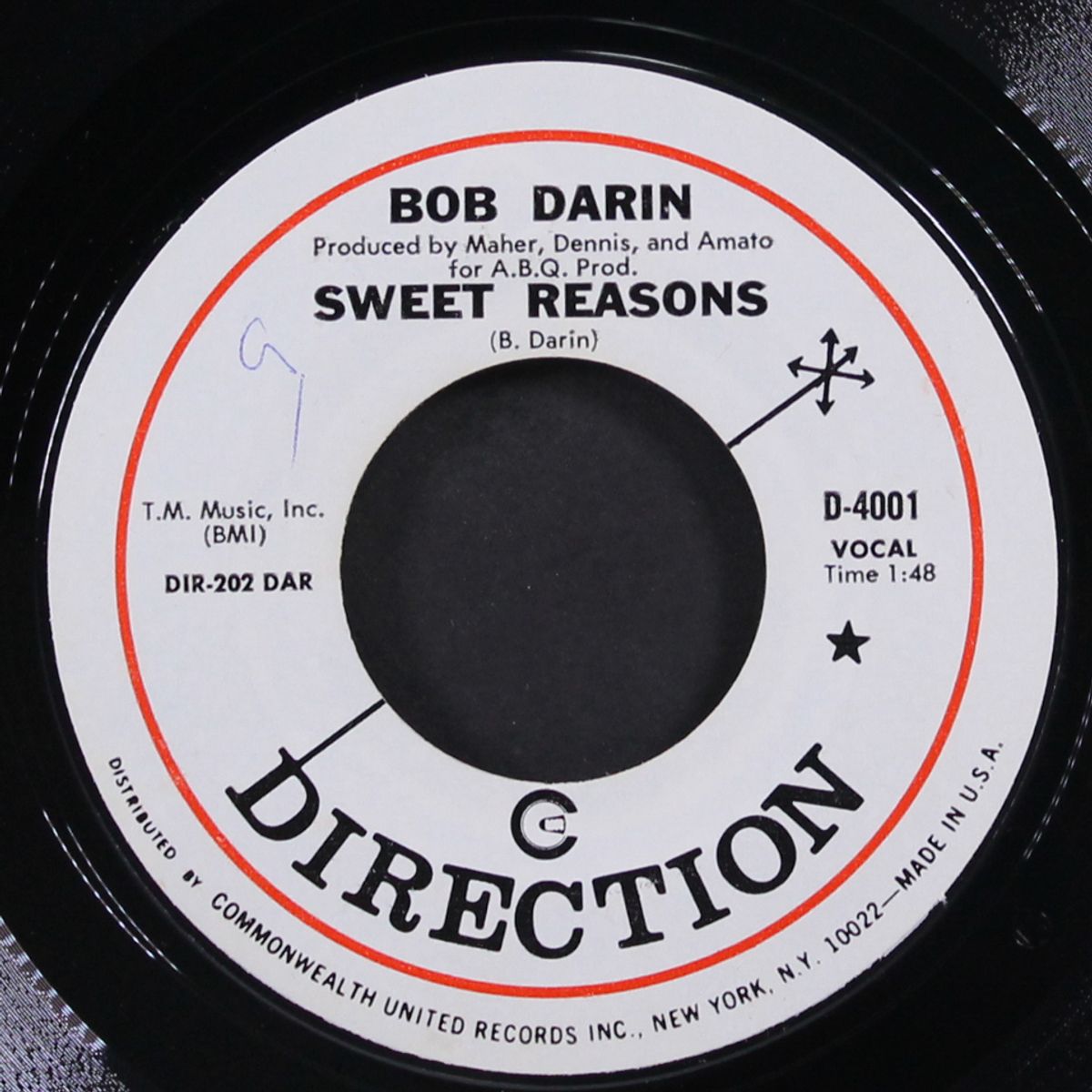 baby may / sweet reasons by BOB DARIN