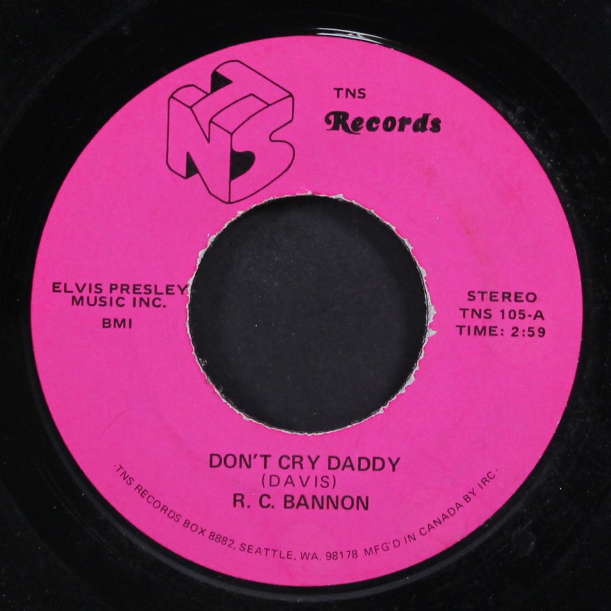 don't cry daddy / gotta get drunk by R.C. BANNON