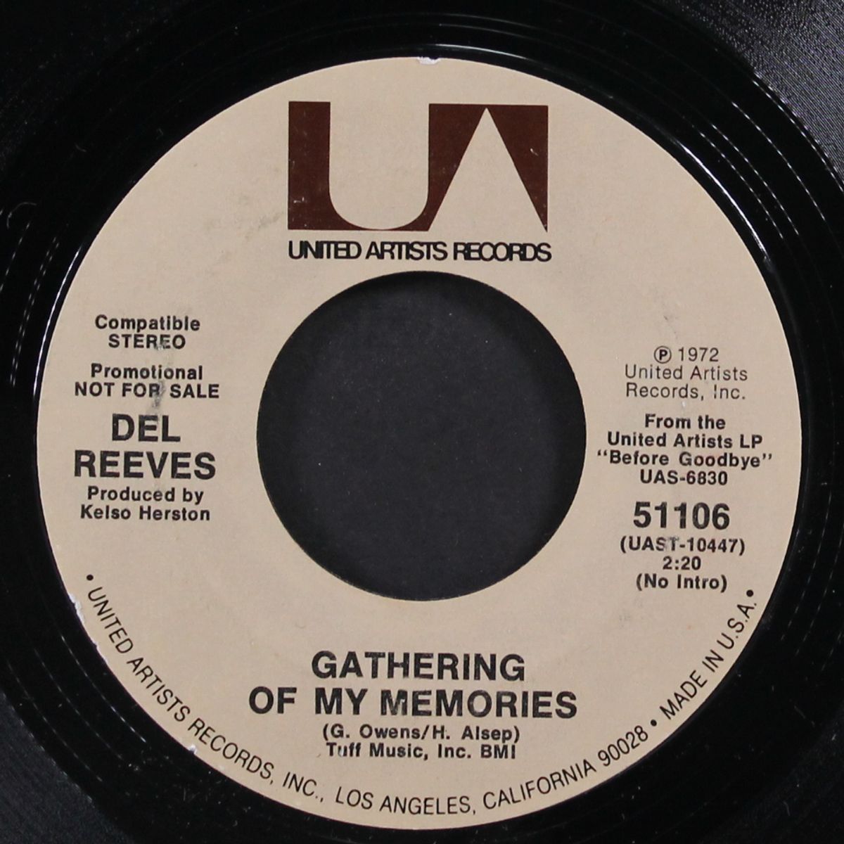 trucker's paradise / gathering of my memories by DEL REEVES