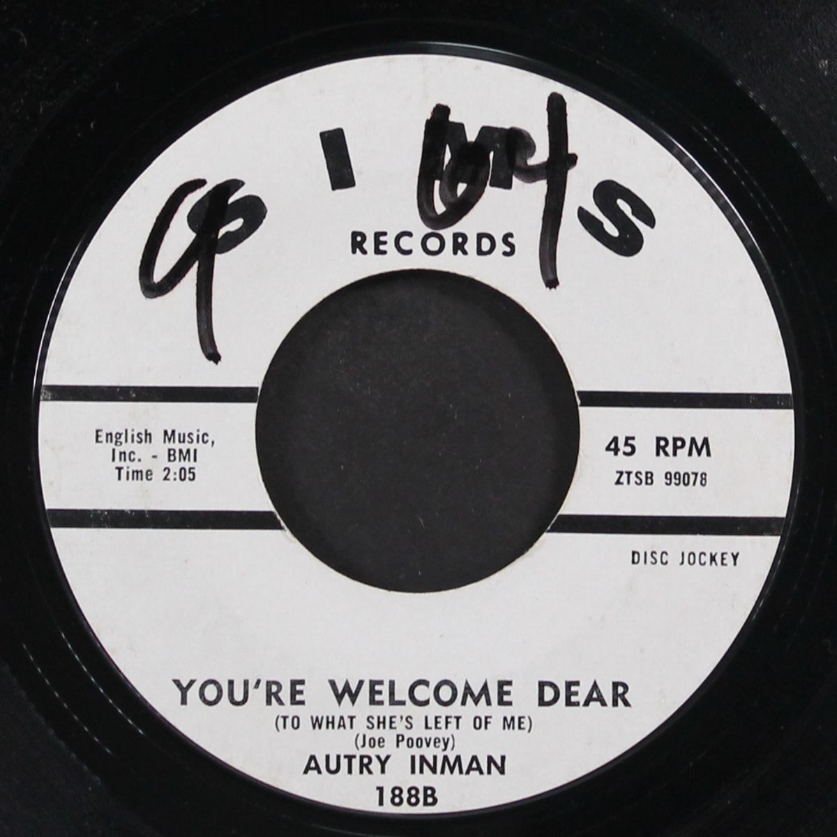 my past / you're welcome dear by AUTRY INMAN
