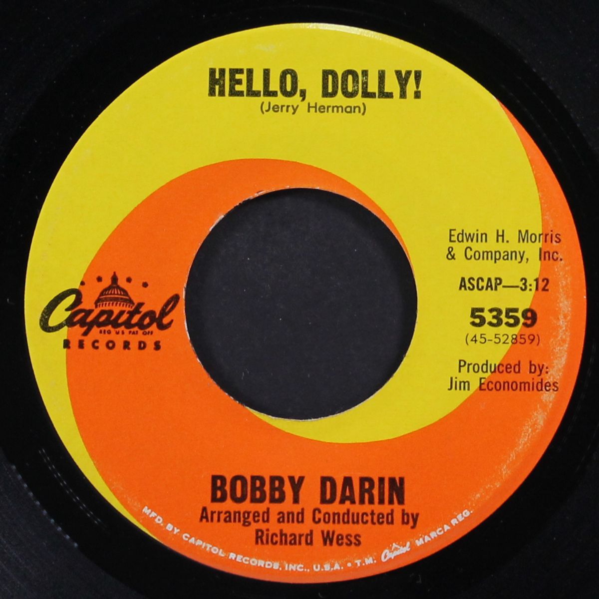 hello, dolly / goodbye charlie by BOBBY DARIN