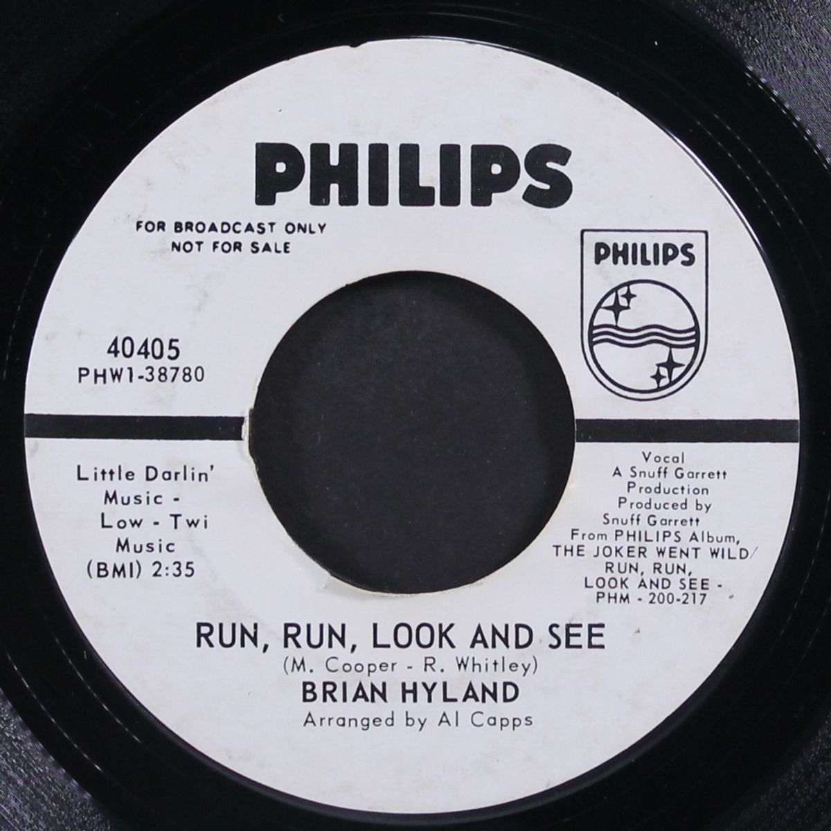 run, run, look and see / why did you do it by BRIAN HYLAND