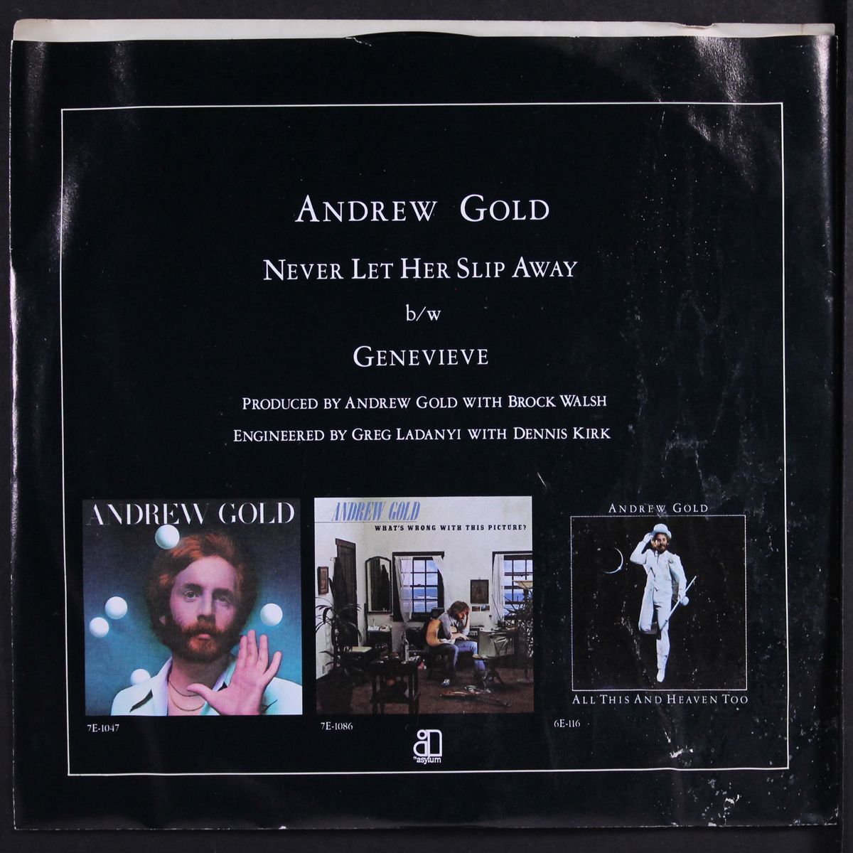 never let her slip away / mono by ANDREW GOLD