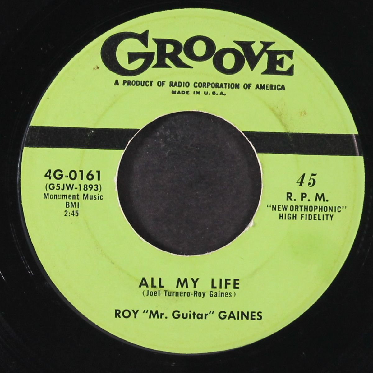 worried 'bout you baby / all my life by ROY 'MR. GUITAR' GAINES