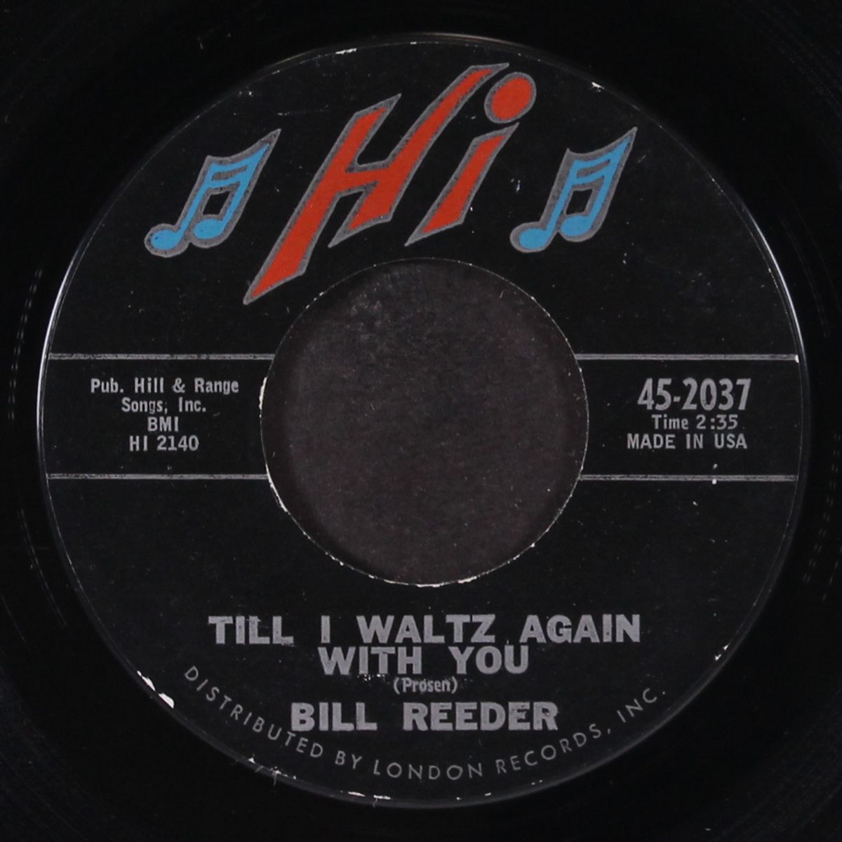 till i waltz again with you / there was a time by BILL REEDER