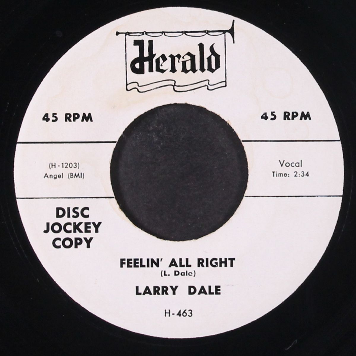 feelin' all right / no tellin' what i'll do by LARRY DALE