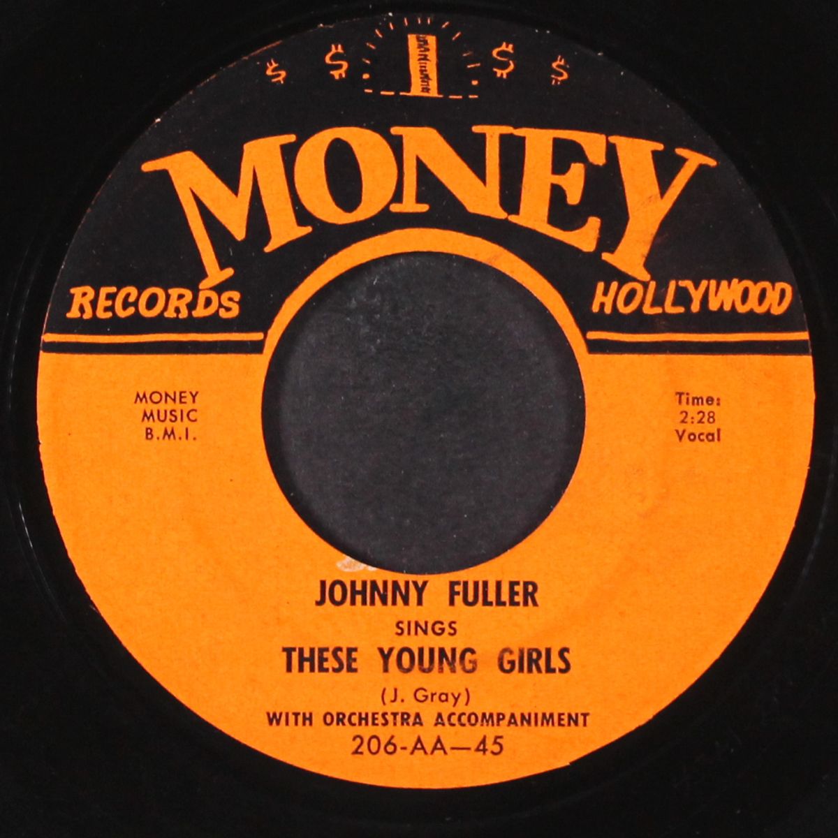 i walk all night / these young girls by JOHNNY FULLER