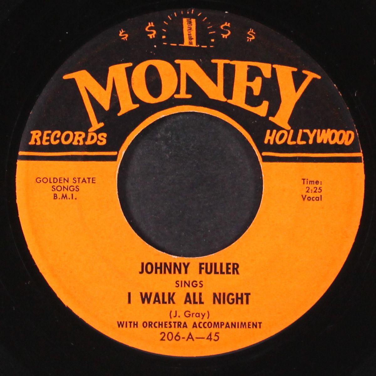 i walk all night / these young girls by JOHNNY FULLER