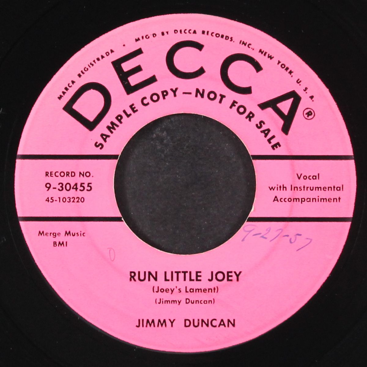 run little joey / you wanted fun, i wanted love by JIMMY DUNCAN