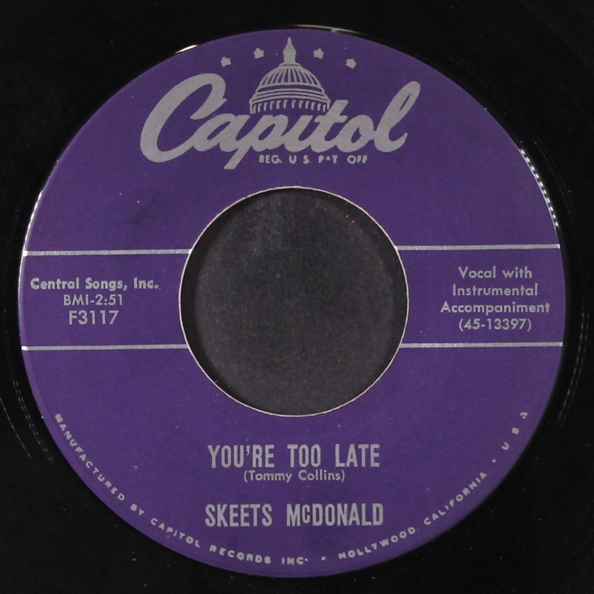 a losing hand / you're too late by SKEETS MCDONALD