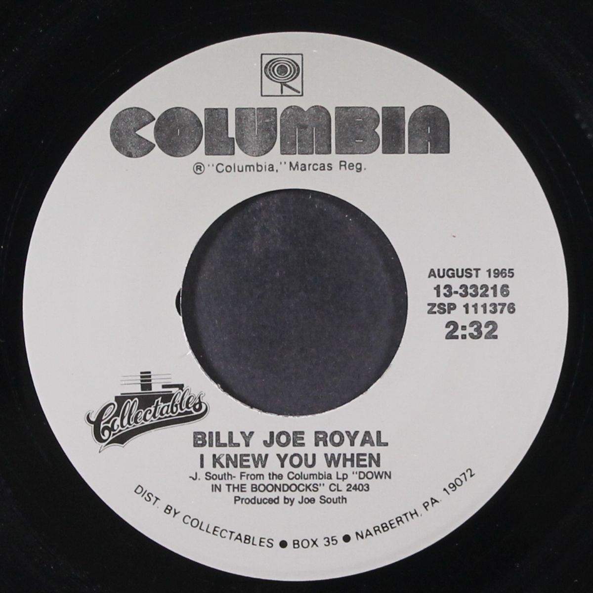 steal away / i knew you when by BILLY JOE ROYAL