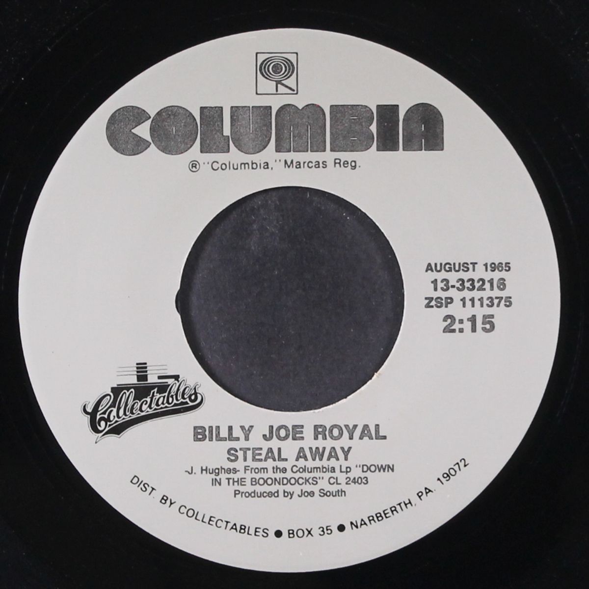 steal away / i knew you when by BILLY JOE ROYAL