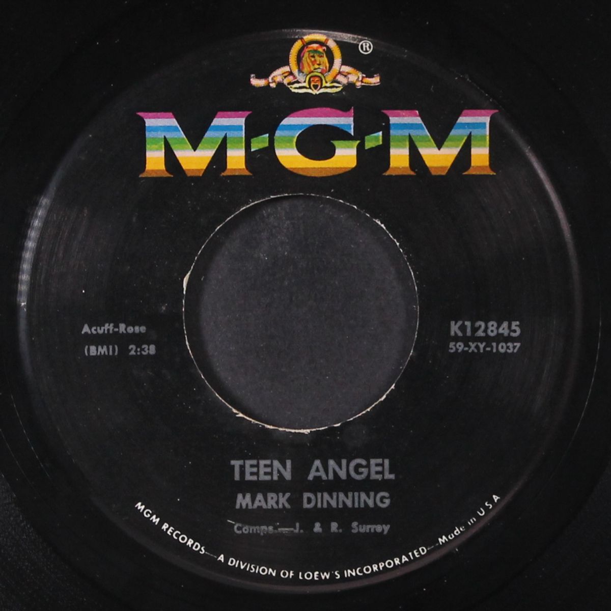 teen angel / bye now baby by MARK DINNING