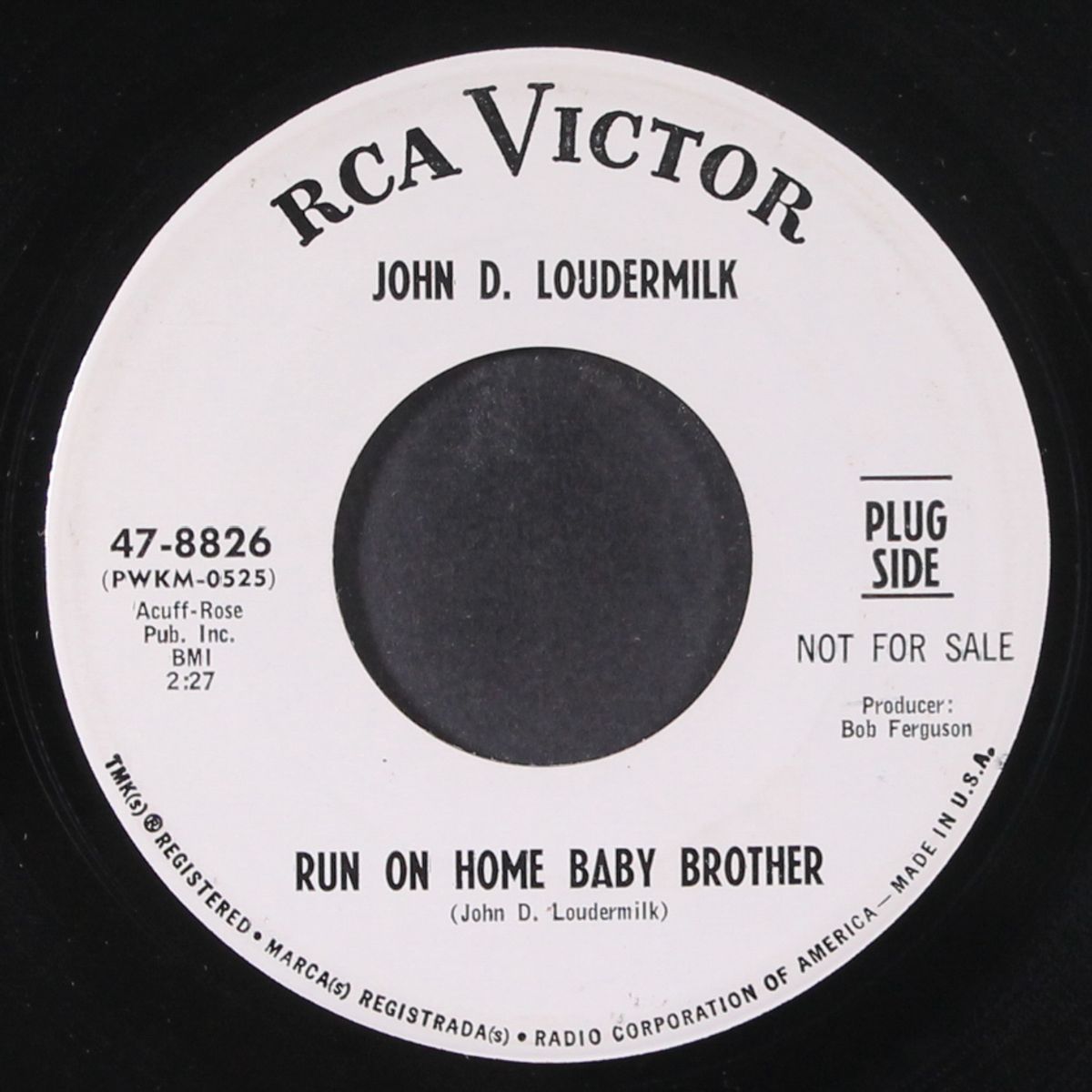 run on home baby brother / silver cloud talkin' blues by JOHN D. LOUDERMILK
