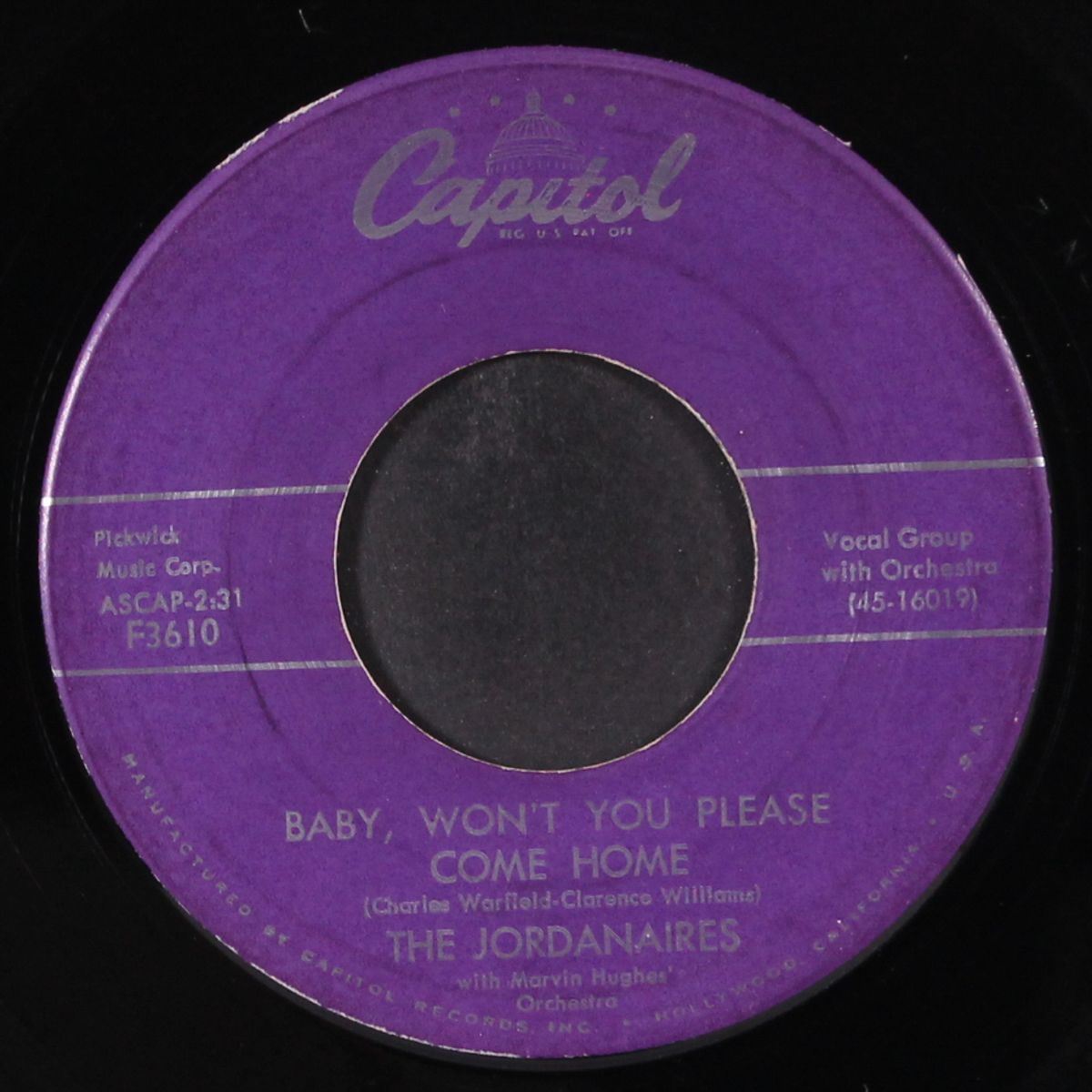 sugaree / baby, won't you please come home by JORDANAIRES