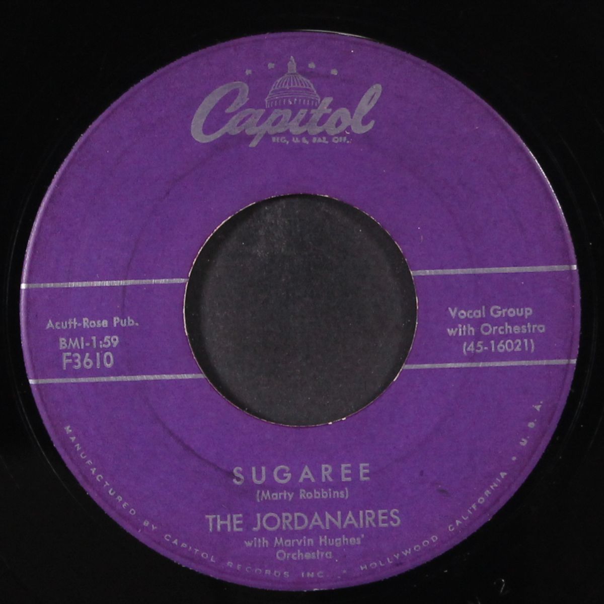 sugaree / baby, won't you please come home by JORDANAIRES