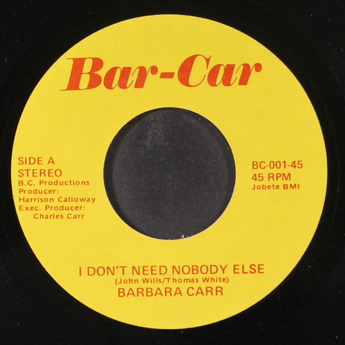 i don't need nobody else / reaching out to you by BARBARA CARR