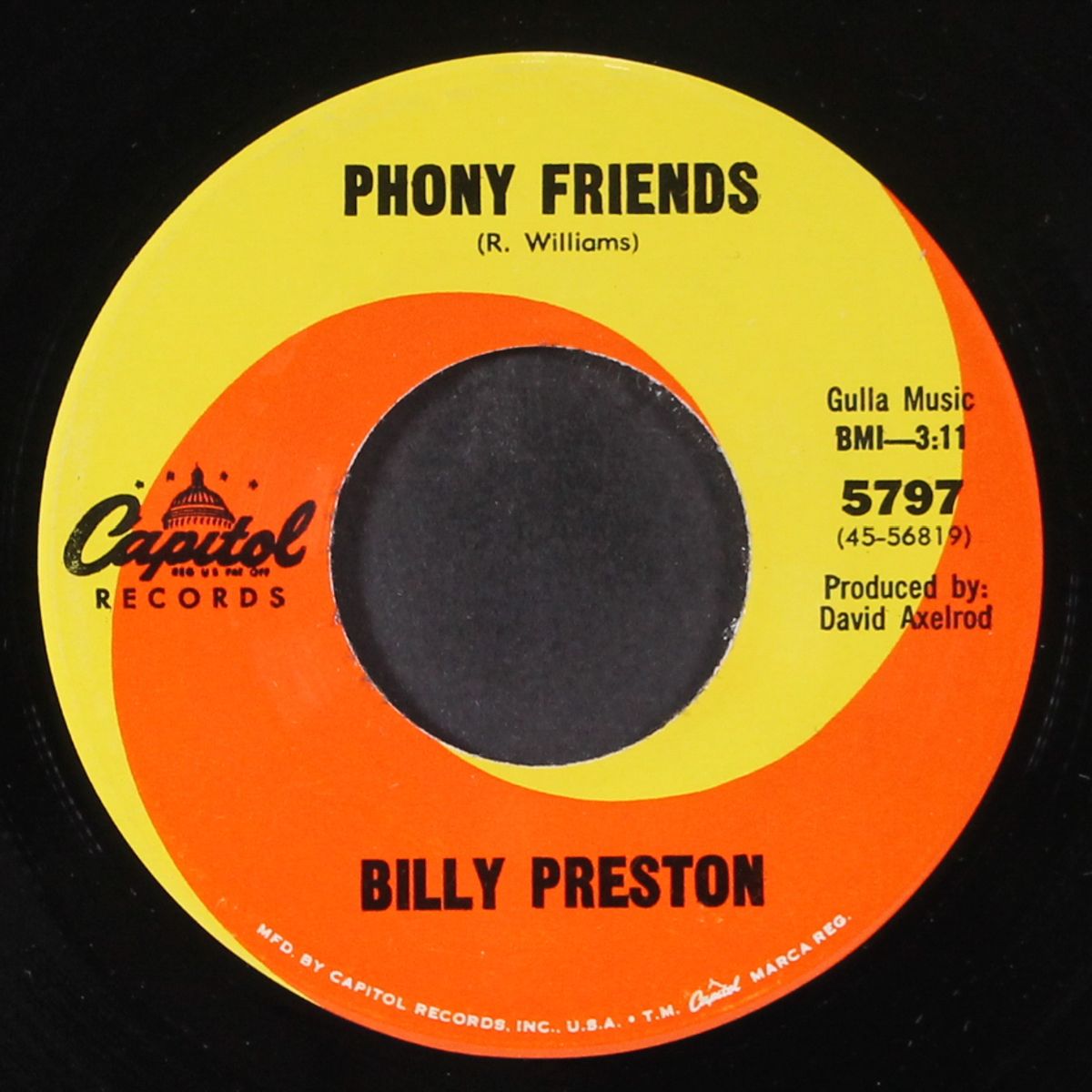 can't she tell / phony friends by BILLY PRESTON