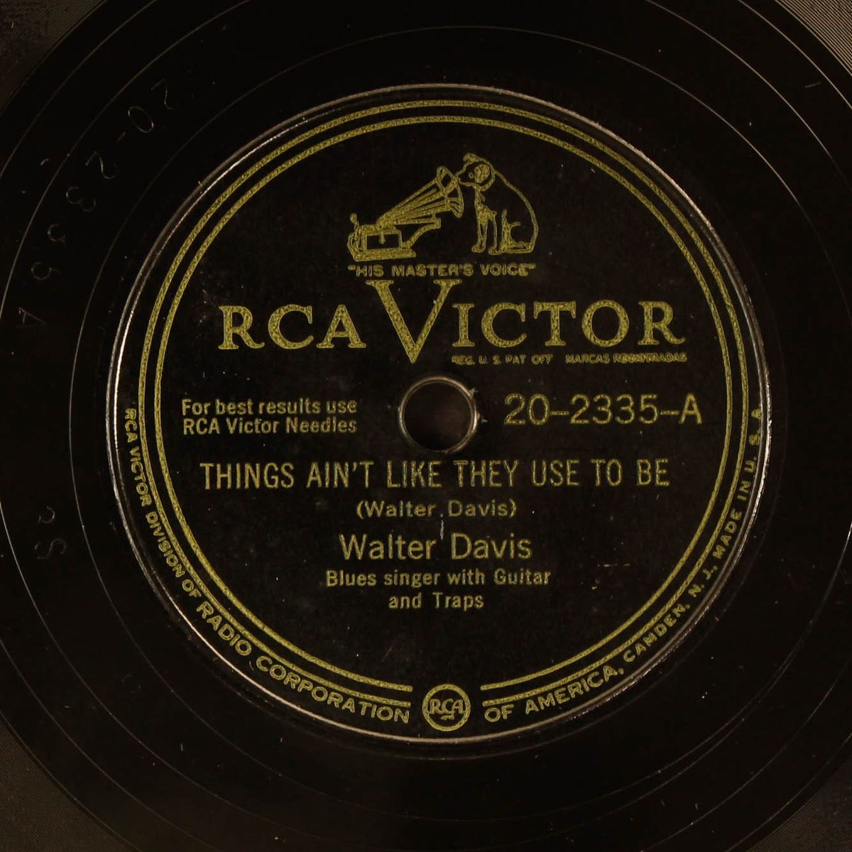 things ain't like they used to be / just one more time by WALTER DAVIS