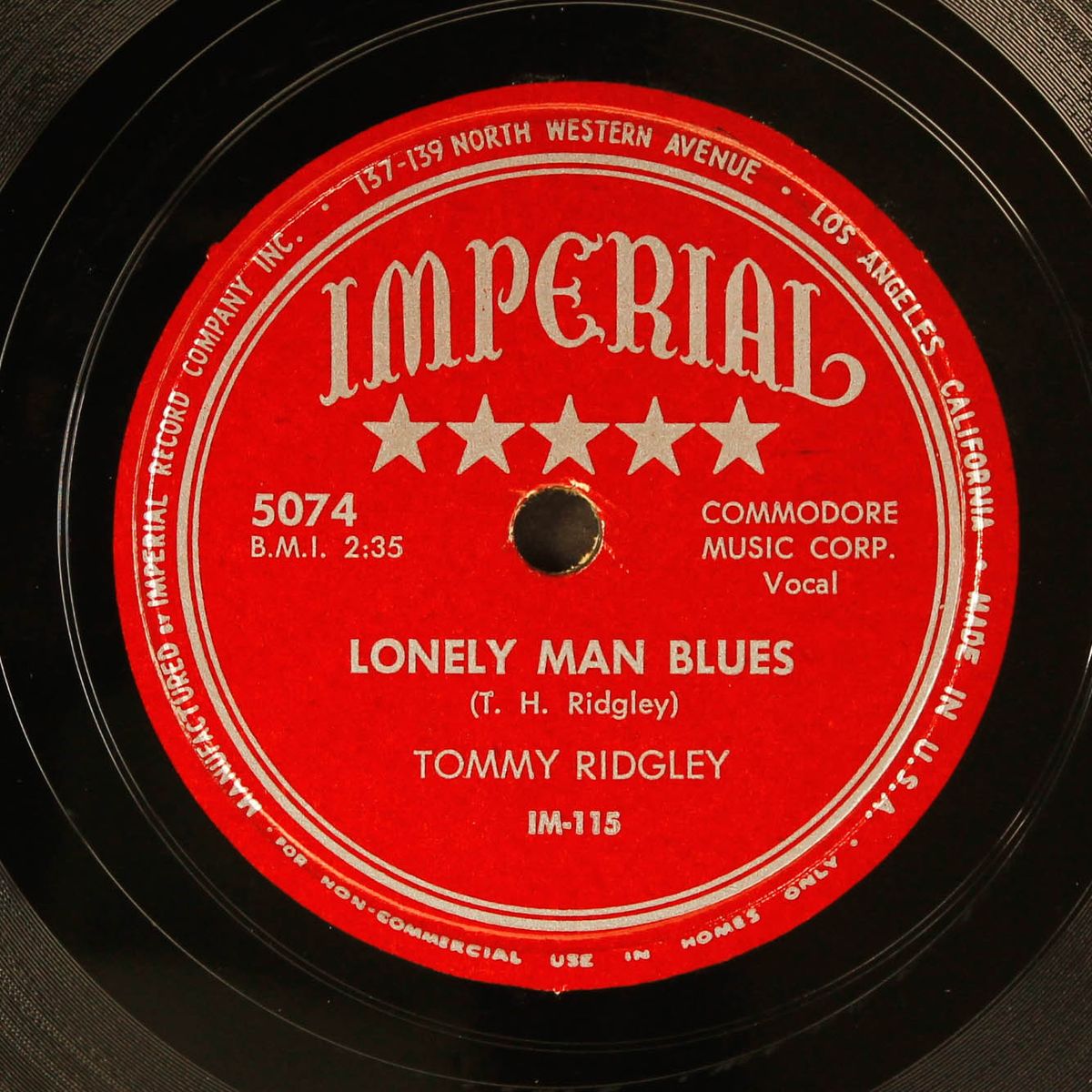 boogie woogie mama / lonely man blues by TOMMY RIDGLEY