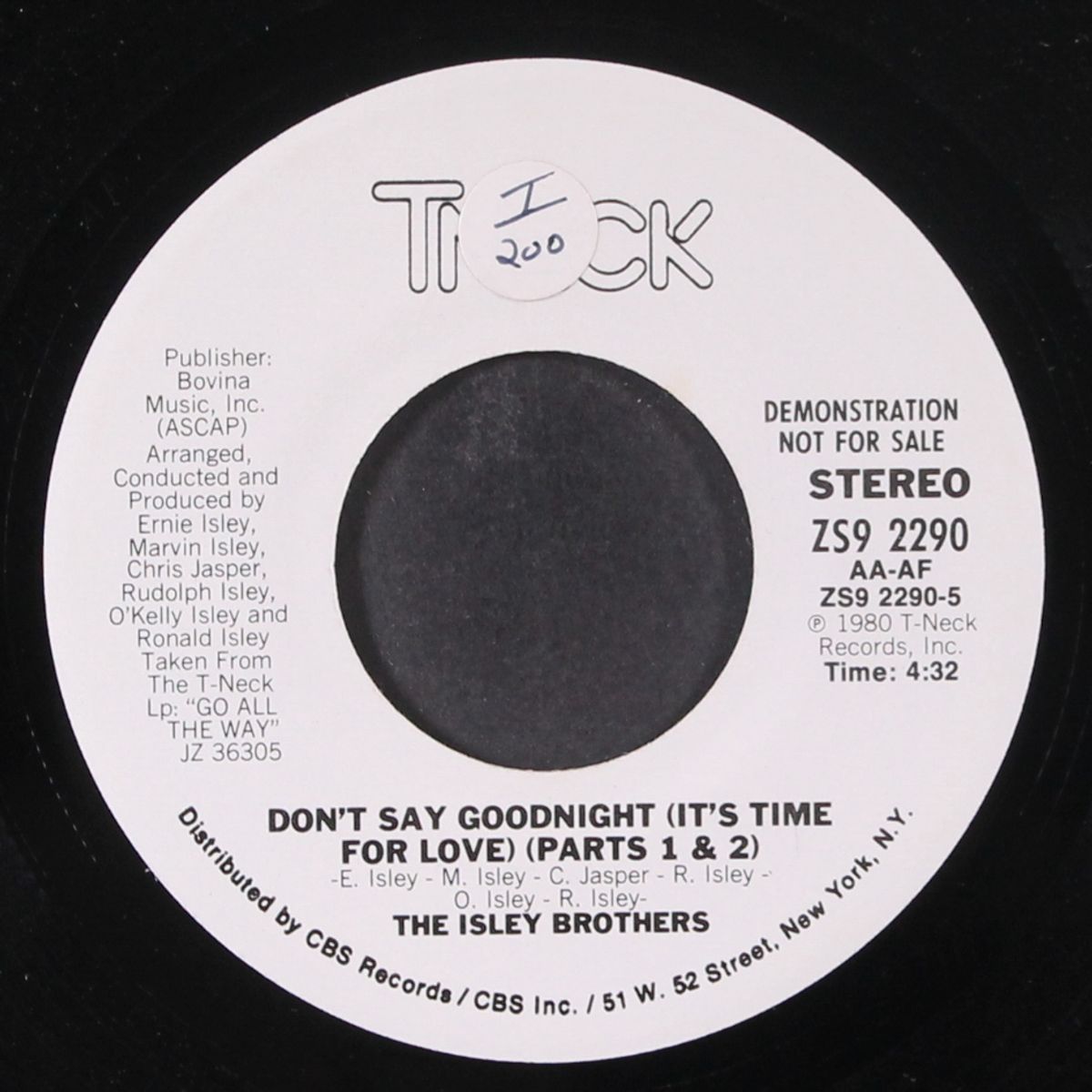 don't say goodnight / same by ISLEY BROTHERS