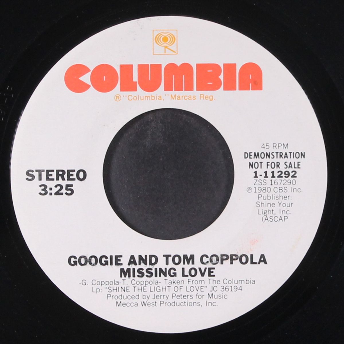 missing love / same by GOOGIE & TOM COPPOLA